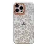 For iPhone 12 Dual-side Laminating IMD Plating Flower Pattern TPU Phone Case(DX-69)
