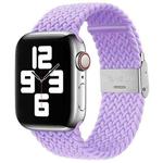 Nylon Braid One Buckle Watch Band For Apple Watch Series 8&7 41mm / SE 2&6&SE&5&4 40mm / 3&2&1 38mm(Purple)