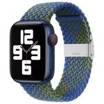 Nylon Braid One Buckle Watch Band For Apple Watch Series 8&7 41mm / SE 2&6&SE&5&4 40mm / 3&2&1 38mm(Z Blue Green)