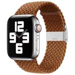 Nylon Braid One Buckle Watch Band For Apple Watch Series 8&7 41mm / SE 2&6&SE&5&4 40mm / 3&2&1 38mm(Coffee)