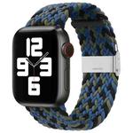 Nylon Braid One Buckle Watch Band For Apple Watch Series 8&7 41mm / SE 2&6&SE&5&4 40mm / 3&2&1 38mm(Blue Camouflage)