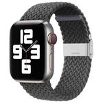 Nylon Braid One Buckle Watch Band For Apple Watch Ultra 49mm / Series 8&7 45mm / SE 2&6&SE&5&4 44mm / 3&2&1 42mm(Grey)