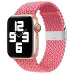 Nylon Braid One Buckle Watch Band For Apple Watch Ultra 49mm / Series 8&7 45mm / SE 2&6&SE&5&4 44mm / 3&2&1 42mm(Pink)