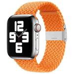 Nylon Braid One Buckle Watch Band For Apple Watch Ultra 49mm / Series 8&7 45mm / SE 2&6&SE&5&4 44mm / 3&2&1 42mm(Orange)