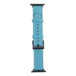 Leather Watch Band For Apple Watch Ultra 49mm / Series 8&7 45mm / SE 2&6&SE&5&4 44mm / 3&2&1 42mm(Blue)