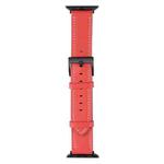 Leather Watch Band For Apple Watch Ultra 49mm / Series 8&7 45mm / SE 2&6&SE&5&4 44mm / 3&2&1 42mm(Red)