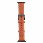 Leather Watch Band For Apple Watch Series 8&7 41mm / SE 2&6&SE&5&4 40mm / 3&2&1 38mm(Orange)