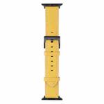 Leather Watch Band For Apple Watch Series 8&7 41mm / SE 2&6&SE&5&4 40mm / 3&2&1 38mm(Yellow)