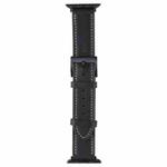 Leather Watch Band For Apple Watch Series 8&7 41mm / SE 2&6&SE&5&4 40mm / 3&2&1 38mm(Black)