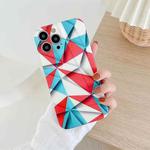 For iPhone 13 TPU Shockproof Phone Case(Abstract Red Blue)