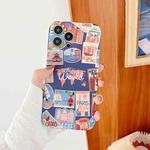 For iPhone 13 TPU Shockproof Phone Case(Travel Around The World Blue)