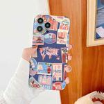 For iPhone 12 TPU Shockproof Phone Case(Travel Around The World Blue)