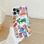 For iPhone 12 TPU Shockproof Phone Case(Travel Around The World White)