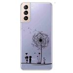 For Samsung Galaxy S22 5G Coloured Drawing Pattern Highly Transparent TPU Phone Protective Case(Dandelion)