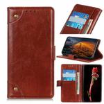For Huawei nova 8i / Honor 50 Lite Copper Buckle Nappa Texture Horizontal Flip Leather Phone Case(Brown)