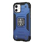 For iPhone 12 WK WTP-012 Shockproof PC + TPU + Metal Phone Case with Ring Holder(Blue)