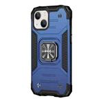 For iPhone 13 mini WK WTP-012 Shockproof PC + TPU + Metal Phone Case with Ring Holder (Blue)