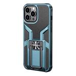 For iPhone 12 Pro WK WTP-013 Shockproof PC + TPU Phone Case with Metal Holder(Deep Blue)