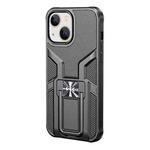 For iPhone 13 mini WK WTP-013 Shockproof PC + TPU Phone Case with Metal Holder (Black)