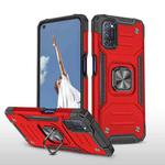 For OPPO A52 & A72 & A92 Magnetic Armor Shockproof TPU + PC Phone Case with Metal Ring Holder(Red)