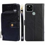For Google Pixel 5 Zipper Bag Horizontal Flip Leather Phone Case with Holder & Card Slots & Lanyard(Black)