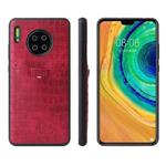 For Huawei Mate 30 Pro Crocodile Texture TPU + Leather Protective Case with Card Slot(Red)