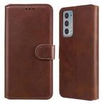 For Motorola Moto Edge 20 Classic Calf Texture Horizontal Flip Phone Leather Case(Brown)