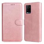 For vivo Y21 / Y33S Classic Calf Texture Horizontal Flip Phone Leather Case(Rose Gold)