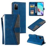 For Xiaomi Redmi Note 11 Pro Stitching Calf Texture Horizontal Flip Phone Leather Case with Holder & Card Slots & Wallet(Blue)