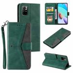 For Xiaomi Redmi Note 11 Pro Stitching Calf Texture Horizontal Flip Phone Leather Case with Holder & Card Slots & Wallet(Green)