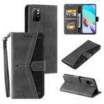 For Xiaomi Redmi Note 11 Pro Stitching Calf Texture Horizontal Flip Phone Leather Case with Holder & Card Slots & Wallet(Grey)