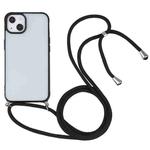 Candy Transparent Phone Case with Lanyard For iPhone 13(Black)