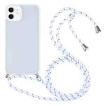 Candy Transparent Phone Case with Lanyard For iPhone 12 mini(White)