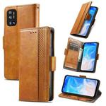 For Doogee N40 Pro CaseNeo Splicing Dual Magnetic Buckle Leather Case with Holder & Card Slots & Wallet(Khaki)