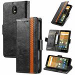 For Vodafone Smart E11 CaseNeo Splicing Dual Magnetic Buckle Leather Case with Holder & Card Slots & Wallet(Black)