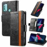 For Wiko Power U30 CaseNeo Splicing Dual Magnetic Buckle Leather Case with Holder & Card Slots & Wallet(Black)