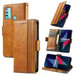 For Wiko Power U30 CaseNeo Splicing Dual Magnetic Buckle Leather Case with Holder & Card Slots & Wallet(Khaki)