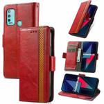 For Wiko Power U30 CaseNeo Splicing Dual Magnetic Buckle Leather Case with Holder & Card Slots & Wallet(Red)