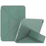For iPad mini 6 Double-sided Matte Deformation TPU Tablet Leather Case with Holder & Sleep / Wake-up Function(Dark Night Green)