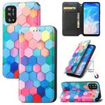 For Doogee N40 Pro CaseNeo Colorful Magnetic Leather Case with Holder & Card Slot & Wallet(Colorful Cube)