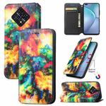 For Infinix Zero 8 CaseNeo Colorful Magnetic Leather Case with Holder & Card Slot & Wallet(Colorful Cloud)