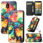 For Vodafone Smart E11 CaseNeo Colorful Magnetic Leather Case with Holder & Card Slot & Wallet(Colorful Cloud)