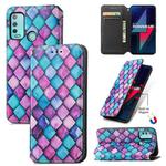 For Wiko Power U30 CaseNeo Colorful Magnetic Leather Case with Holder & Card Slot & Wallet(Purple Scales)