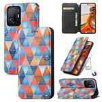 For Xiaomi 11T / 11T Pro CaseNeo Colorful Magnetic Leather Case with Holder & Card Slot & Wallet(Rhombus Mandala)