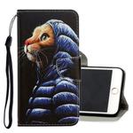 For iPhone 6 / 6s 3D Colored Drawing Horizontal Flip PU Leather Case with Holder & Card Slots & Wallet(Down Jacket Cat)
