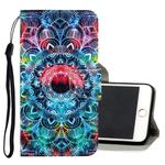For iPhone 6 / 6s 3D Colored Drawing Horizontal Flip PU Leather Case with Holder & Card Slots & Wallet(Mandala)