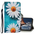 For iPhone X / XS 3D Colored Drawing Horizontal Flip PU Leather Case with Holder & Card Slots & Wallet(Chrysanthemum)