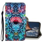 For iPhone X / XS 3D Colored Drawing Horizontal Flip PU Leather Case with Holder & Card Slots & Wallet(Mandala)