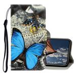 For iPhone XR 3D Colored Drawing Horizontal Flip PU Leather Case with Holder & Card Slots & Wallet(A Butterfly)