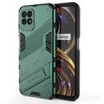 For OPPO Realme 8i Punk Armor 2 in 1 PC + TPU Shockproof Phone Case with Invisible Holder(Green)